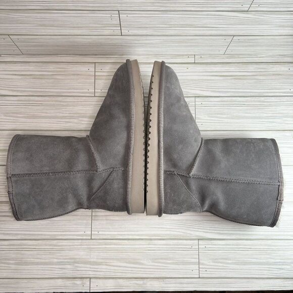 Koolaburra UGG Women's Sz 8 Koola Short Rabbit Gray Boots 1017090 Suede Faux fur - Picture 5 of 7